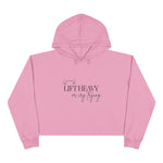 Lift Heavy or Cry Trying Cropped Hoodie | Gym Crop Hoodie Women | Workout Hoodie | Trendy Fitness Apparel | Gym Girl Clothing | HMHC