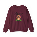 Mood Capybara Crewneck Sweater | Funny Gym Sweatshirt | Pixel Capybara Lifting Weights | Gym Girl Apparel | Aesthetic Meme Sweatshirt | HMHC