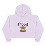 Mood Capybara Cropped Hoodie | Funny Gym Crop Hoodie Women | Pixel Capybara Lifting Weights | Meme Hoodie | Trendy Gym Apparel | HMHC