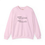 Mood Unpredictable Vibes Immaculate Crewneck | Womens Gym Sweatshirt |