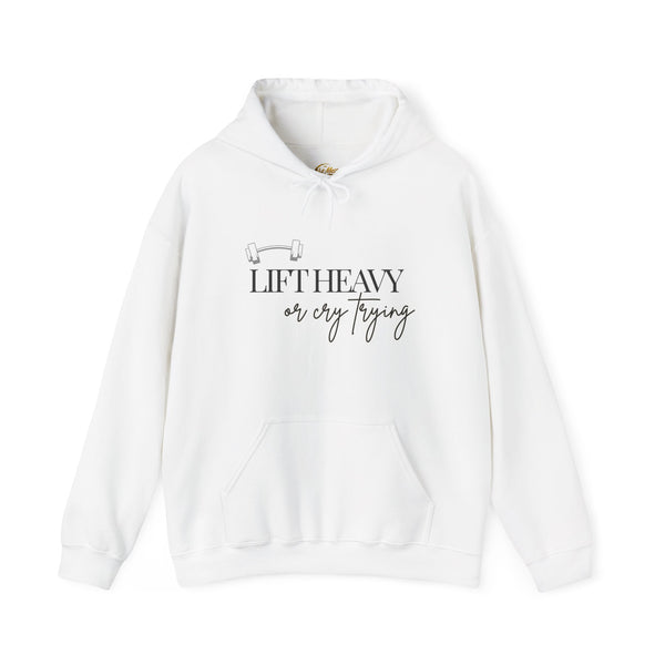 Lift Heavy or Cry Trying Hoodie v2 | Gym Hoodie Women | Funny Workout Hoodie | Lifting Apparel | Fitness Hoodie | Gym Girl Clothing | HMHC