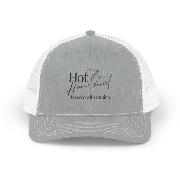 Hot & Hormonal Trucker Hat | Perimenopause | Mesh Hat Snapback | HMHC