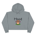 Mood Capybara Cropped Hoodie | Funny Gym Crop Hoodie Women | Pixel Capybara Lifting Weights | Meme Hoodie | Trendy Gym Apparel | HMHC