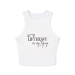 Lift Heavy or Cry Trying Racerback Tank | Gym Tank Women | Fitted Ribbed Tank Top | Workout Tank | Fitness Apparel Women | HMHC