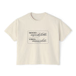 Mood unpredictable. Vibes immaculate. Tee | Boxy Crop Top