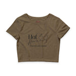 Hot & Hormonal Crop Tee | Perimenopause Shirt | Womens Fitted Crop Shirt | Cute Gym Outfit