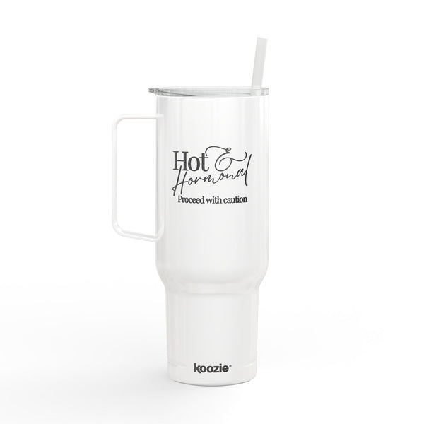 Hot & Hormonal Tumbler 40oz | Perimenopause | Insulated Cup With Straw | HMHC (Engraving)
