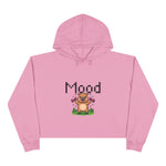Mood Capybara Cropped Hoodie | Funny Gym Crop Hoodie Women | Pixel Capybara Lifting Weights | Meme Hoodie | Trendy Gym Apparel | HMHC