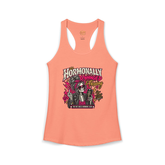 Hormonally Unhinged & Thriving Graphic Racerback Tank
