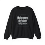 My Hormones Are In Their Villain Era Crewneck Sweatshirt | Funny Perimenopause Sweatshirt | Menopause Humor Shirt | Women’s Graphic Crewneck | HMHC