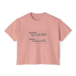 Mood unpredictable. Vibes immaculate. Tee | Boxy Crop Top
