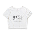 Hot & Hormonal Crop Tee | Perimenopause Shirt | Womens Fitted Crop Shirt | Cute Gym Outfit